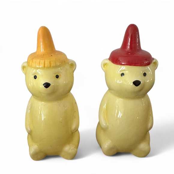 Vintage Other - Vintage Honey Bear Yellow and Red Salt and Pepper Shakers